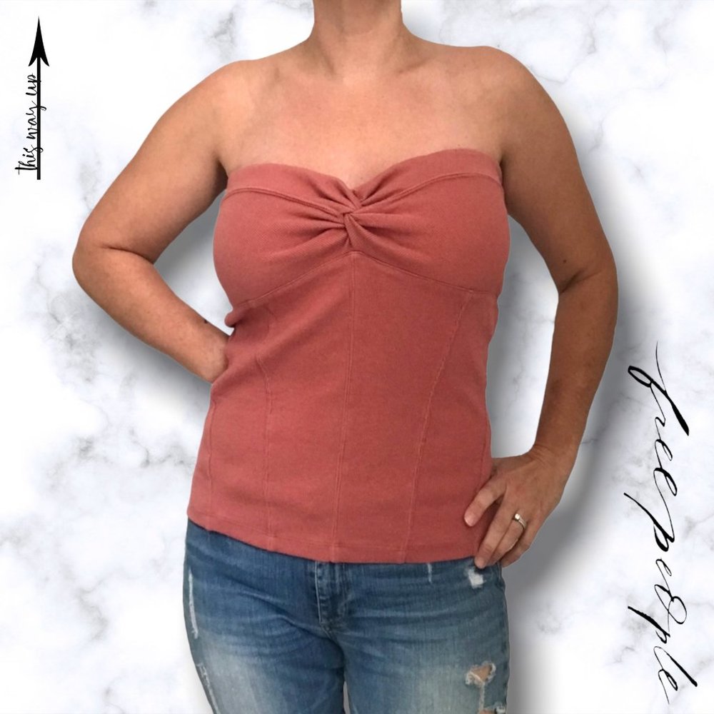 FREE PEOPLE Intimately Knotted Strapless Top